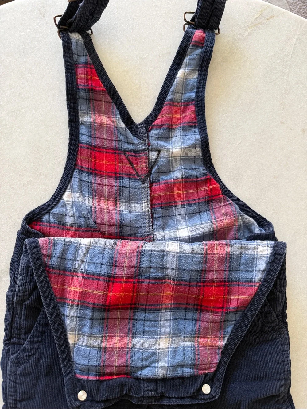 OshKosh B'gosh Kids Corduroy Overalls Trio — Cream, Navy & Red